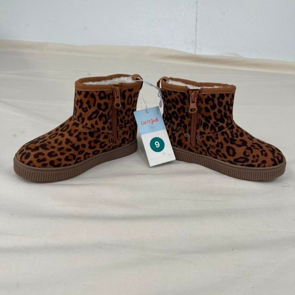 Cosmic Crisp leopard print boots